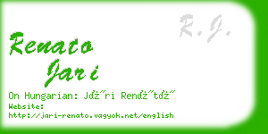 renato jari business card